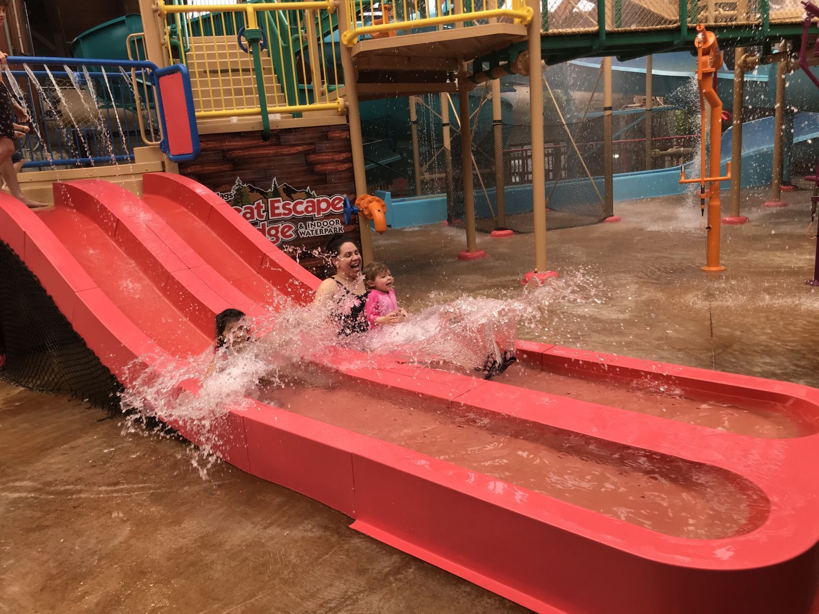 Watersliding fun